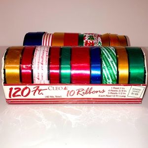 Vintage 90s Ribbons Gift Wrap DIY Birthday Christmas Holiday Decor Junk Journal